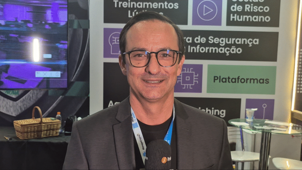 NetGlobe CEO Renato Batista fala sobre cultura de segurança da informação e prevenção contra phishing no Mind The Sec 2025 em São Paulo.