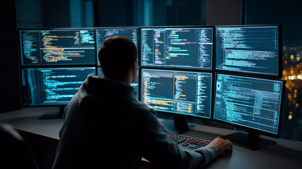 Imagem gerada por inteligência artificial sobre segurança de código no ecossistema google