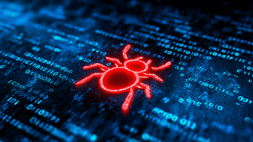 Painel digital exibindo alerta de ransomware, simbolizando o aumento dos ataques cibernéticos no Brasil em 2025.