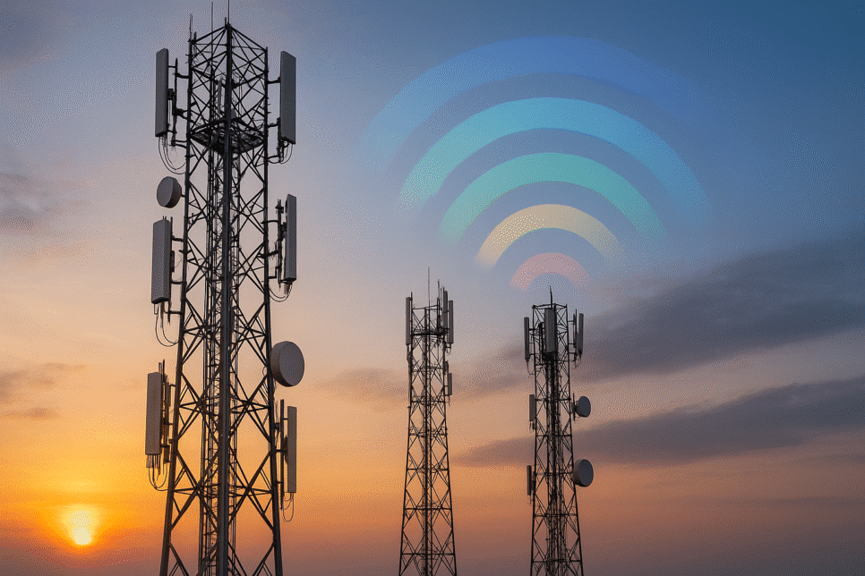 Leilão: Antenas de telecomunicações simbolizando o leilão de 700 MHz