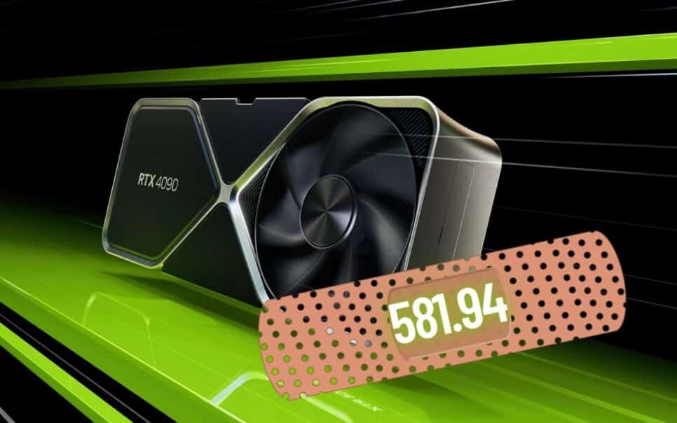 Imagem de uma GPU NVIDIA com curativo