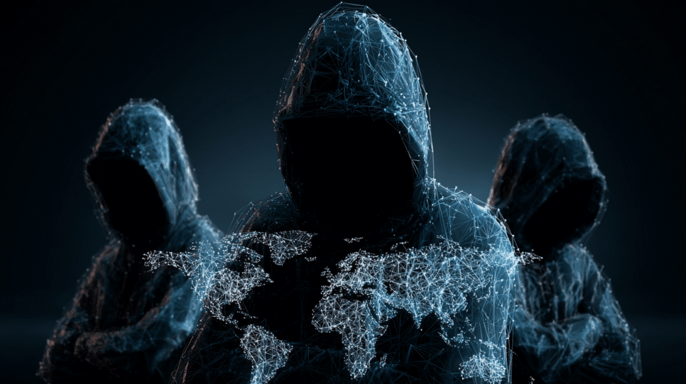 imagem realista de profissionais de segurança analisando ataque cibernético global causado por vulnerabilidade em software Oracle com servidores e alertas digitais visíveis