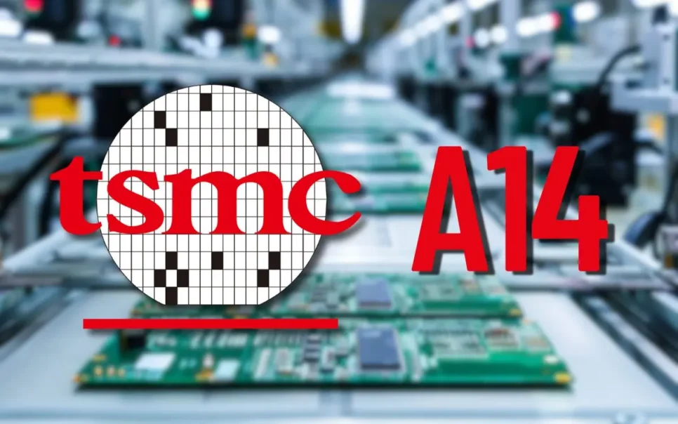 Logo da TSMC com A14 do lado