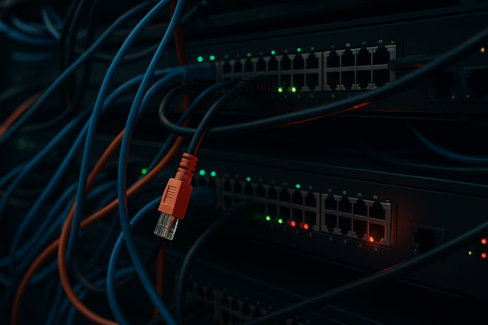 Cloudflare: Rede com switches falhando e cabo desconectado