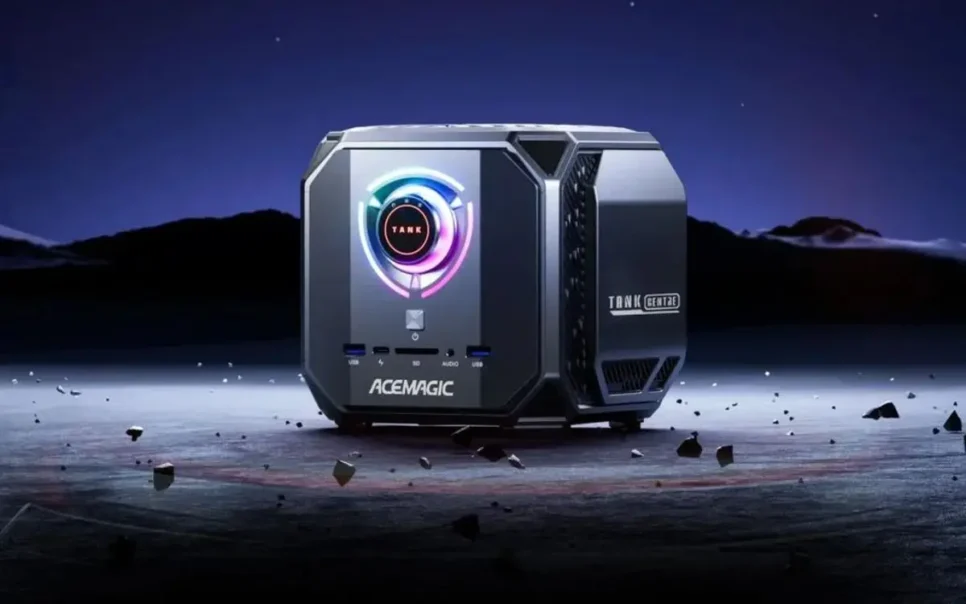 Imagem do novo mini PC em forma de cubo da Acemagic