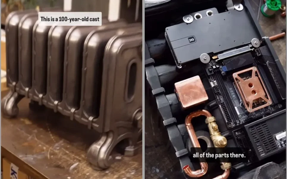 Radiador virando um PC customizado