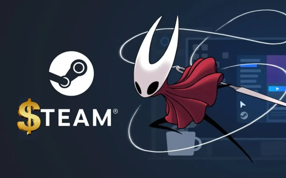 Imagem da Steam editada com Silksong
