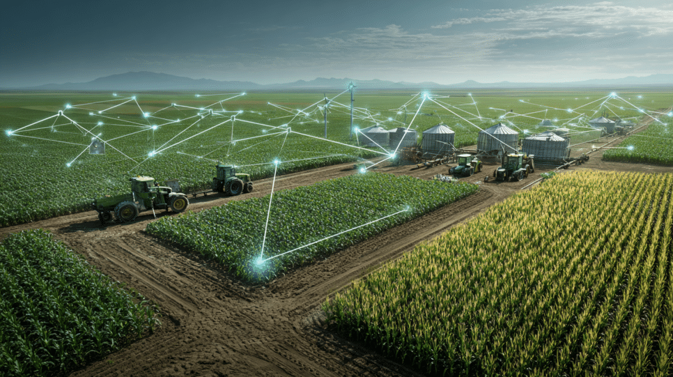 Imagem de uma plantação representando a agricultura digital e inovação tecnológica no campo