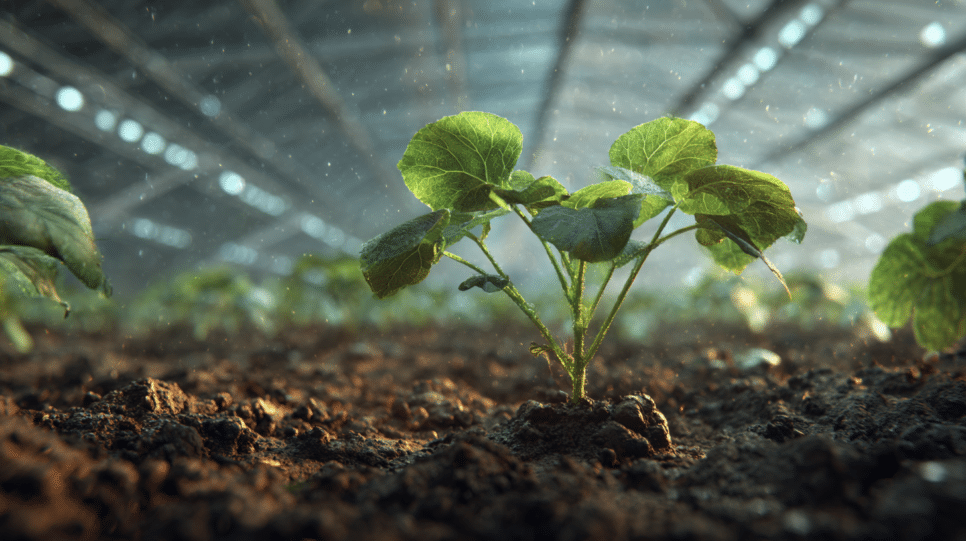 Imagem representando o uso de tecnologia na agricultura para superar desafios causados pela transição climática