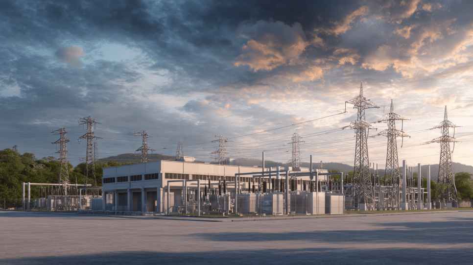 Redata: Brasil aprova incentivos fiscais para atrair data centers, com imagem realista de campus de data center moderno e infraestrutura elétrica ao fundo.