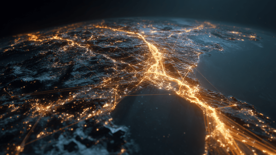 Brasil entre os principais alvos de ciberataques, com visual de monitoramento de ameaças e infraestrutura digital em ambiente corporativo.