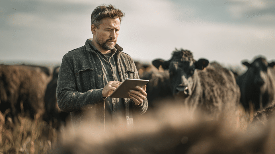 Imagem representando utilização de inteligência artificial para monitoramento de gado no agronegócio brasileiro