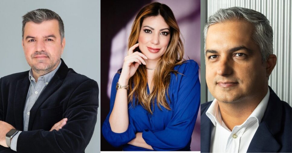 Da esquerda para direta: Alexandre Putini, Leila Zimmermann e Fábio Freitas (Imagem: divulgação) CIO's IT Forum Trancoso 2026