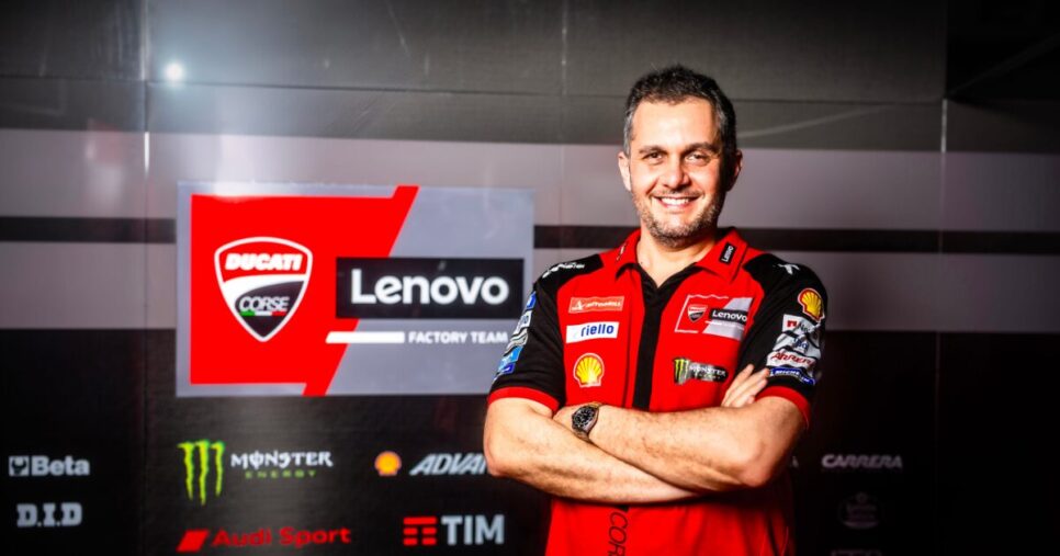 Nicolò Mancinelli, gerente de desenvolvimento de veículos da Ducati Corse. Imagem: Divulgação/Lenovo