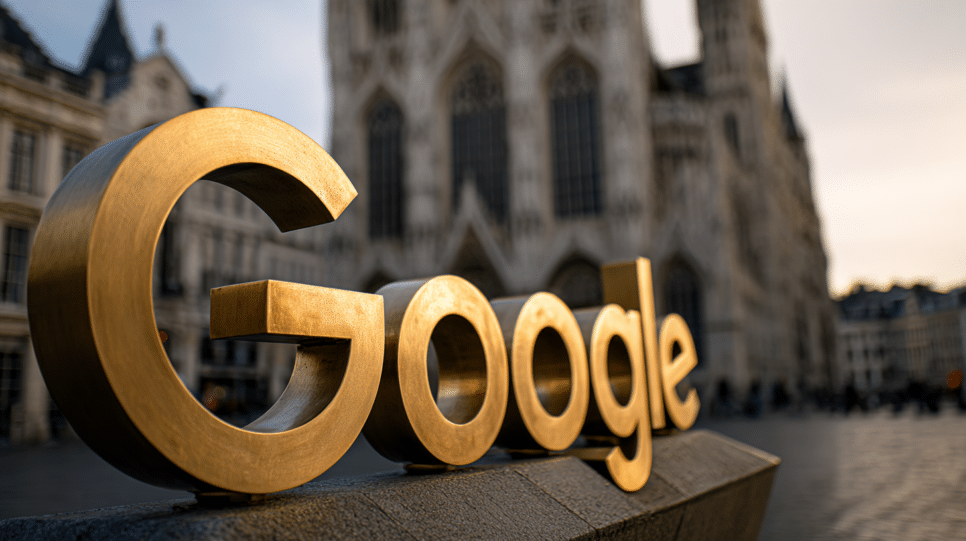 Logo do google dourado