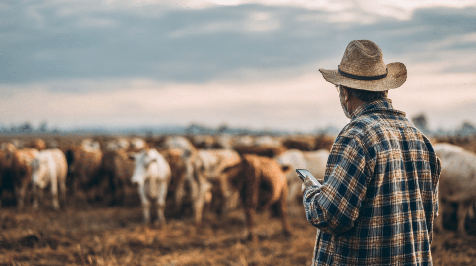 Imagem representando Inteligência Artificial na pecuária 6.0 no contexto do agronegócio brasileiro