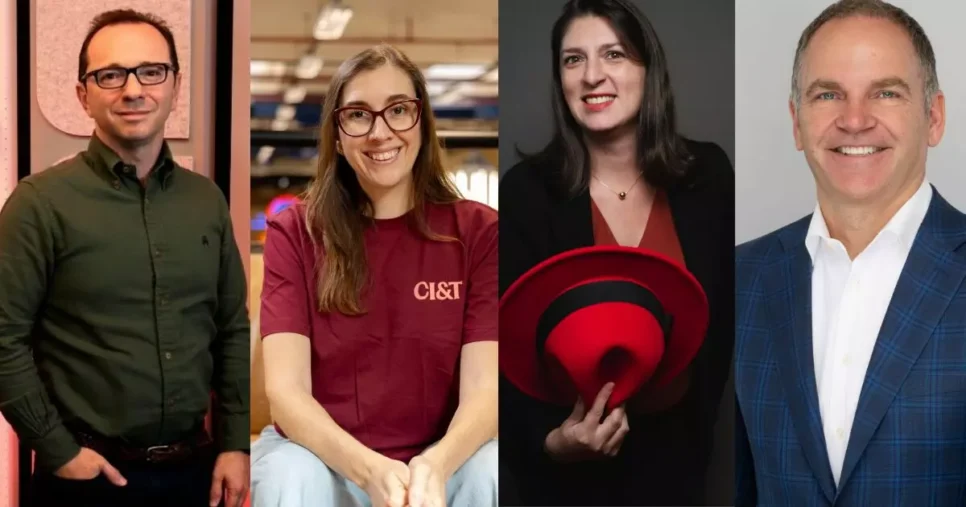 Da esquerda para direita: Fábio Colpas, Mapfre; Julia Crosman, CI&T; Andrea Cavallari, Red Hat e Tim Koubek, TeamViewer (Imagem: divulgação)