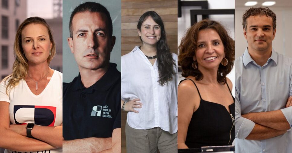 Da esquerda para direita: Vera Goulart e Alessandro Goulart, da SPTech; Gabriela Vicario, Instituo Itaqui; Graci de Melo e Rodrigo Xavier, V8 (Imagem: divulgação) (IT Forum Trancoso)