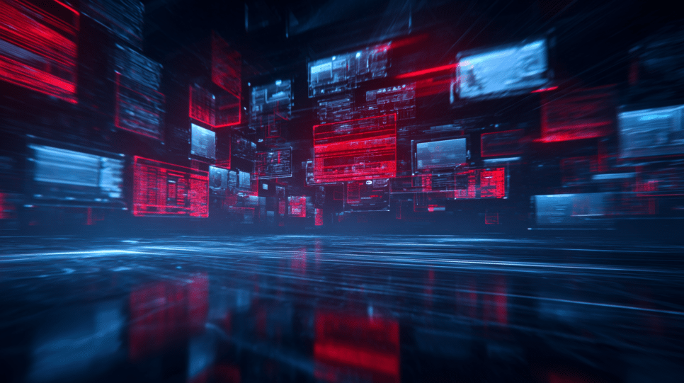 Interface sombria da dark web exibe milhões de dados pessoais e CPFs à venda, em cena que representa o vazamento massivo no Brasil.