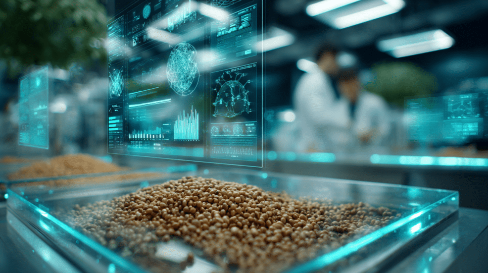 IA analisa sementes com até 300 dados por amostra no RS, usando tecnologia avançada em laboratório agrícola de alta precisão e inovação digital