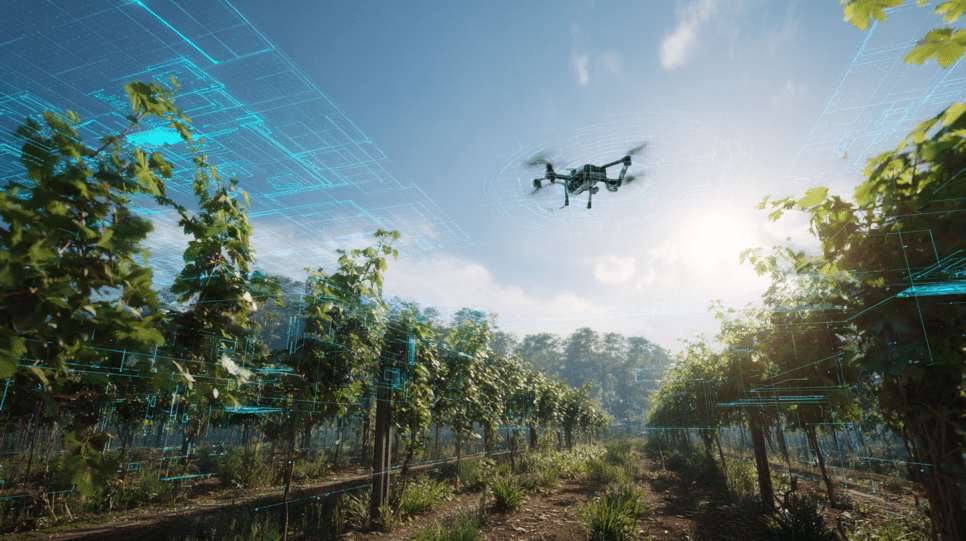 Tecnologia de IA detecta pragas em tempo real em vinhedos no Rio Grande do Sul, Brasil, aprimorando a agricultura de precisão.