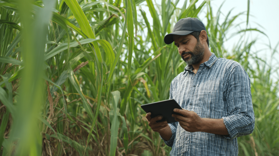 Imagem representando tecnologia do CTC para plantio de cana de açúcar com sementes sintéticas formuladas com biotecnologia.